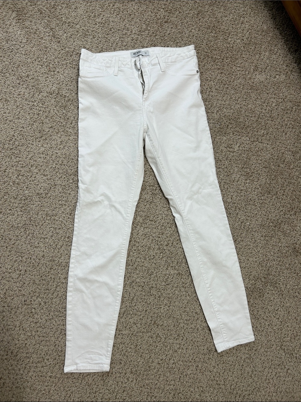 Just Black White Denim Pants